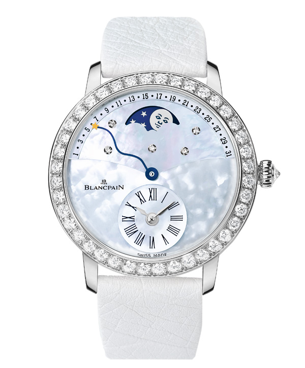 Blancpain 母親節濃情珍獻偏芯日期逆跳女裝腕表