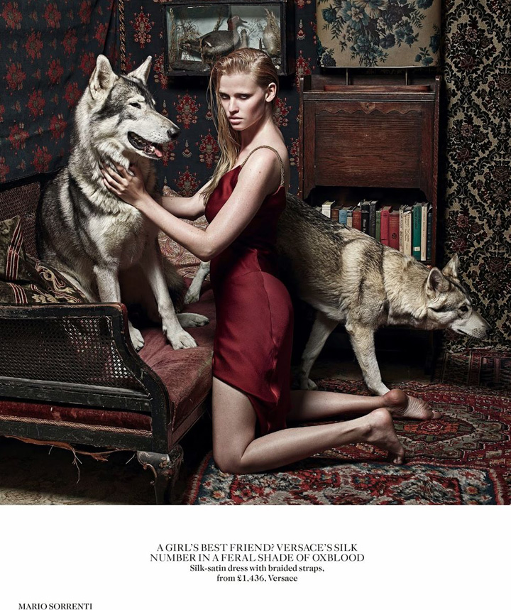 Lara Stone《Vogue》英國(guó)版2014年9月號(hào)