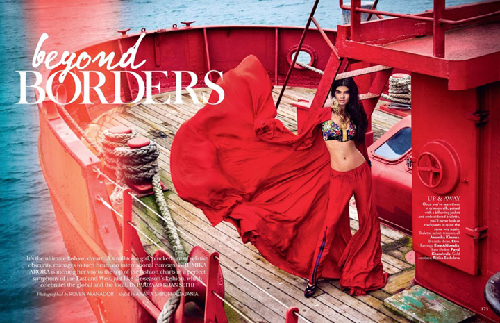Bhumika Arora《Vogue》印度版2016年2月號(hào)