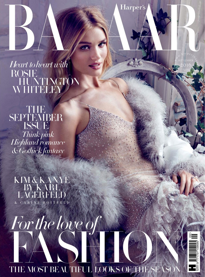 Rosie Huntington-Whiteley《Harper's Bazaar》英國版2016年9月號