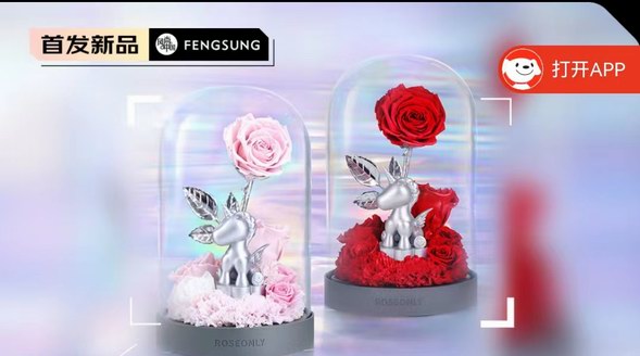 諾誓ROSEONLY公仔系列限定版獨角獸粉色永生花禮盒，見證真愛，守護愛人