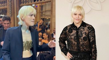 向佐巴黎高定時裝周穿金屬抹胸，硬漢變時尚先鋒引熱議