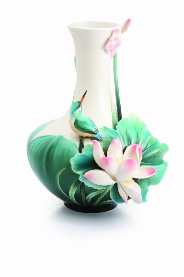 法藍瓷「夏之頌」新品:仰慕-荷花瓷瓶,全球限量2000件