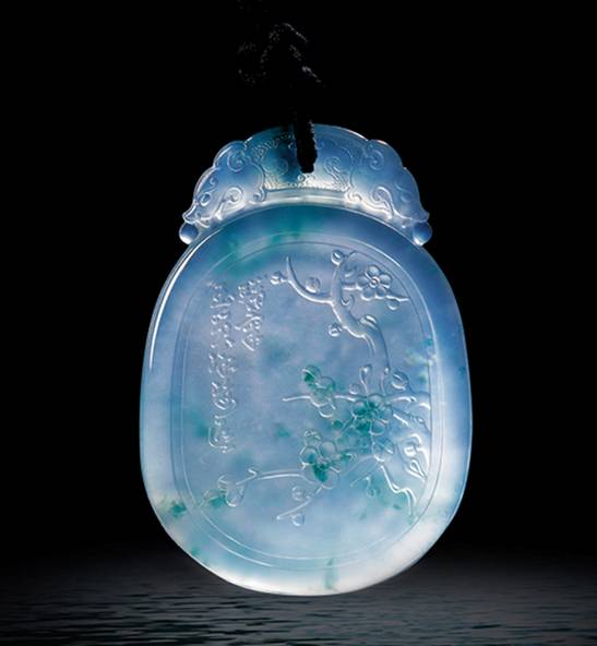 寶怡和翡翠會頂級藍花翡翠珍品：《世緣》