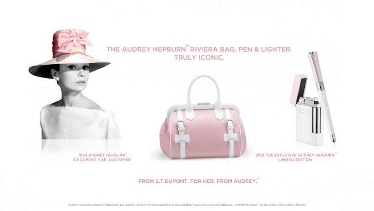 法國都彭S.T.DUPONT限量版Audrey Hepburn手袋、書寫工具和打火機(jī)