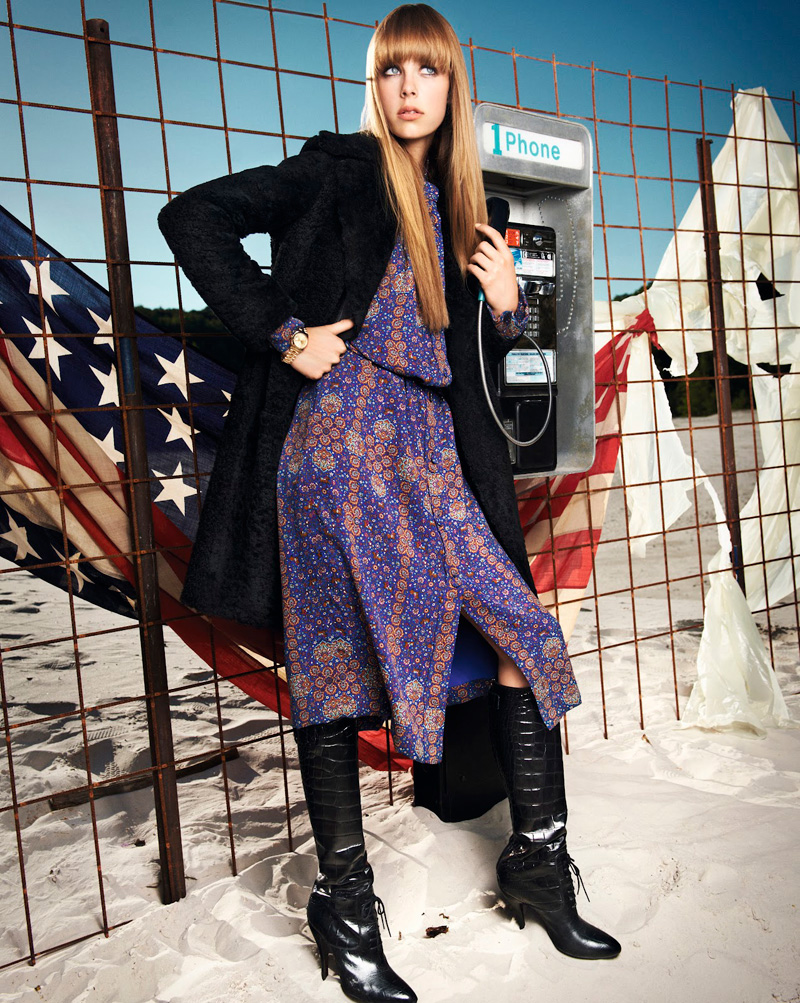 Edie Campbell《Elle》法國版2012年9月號