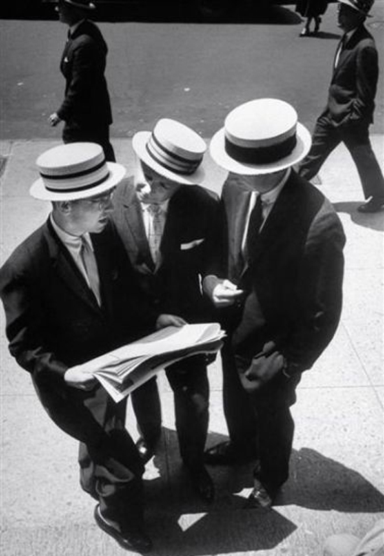 20世紀40年代Straw Hat平檐草帽 