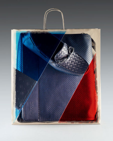 藍(lán)色皮鞋 Bottega Veneta 藍(lán)色網(wǎng)眼提包 Bally 錢(qián)包 MCM