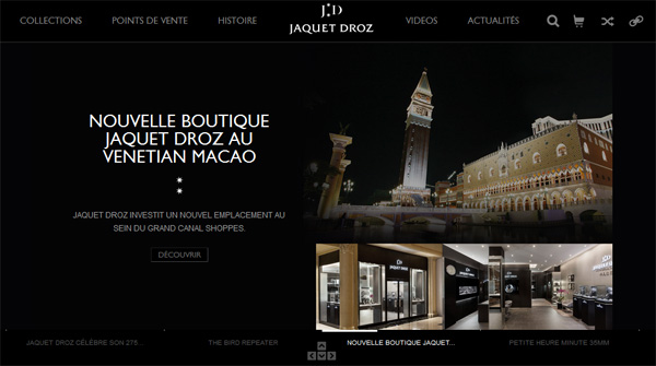  Jaquet Droz 品牌275周年之際推出全新官方網站